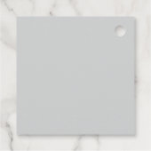 Modern Brushstroke Photo Wedding | Blue Geschenkanhänger (Rückseite)