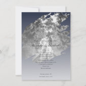 Modern Brushstroke Photo Wedding | Navy Blue (Vorderseite)
