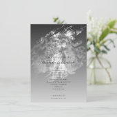 Modern Brushstroke Photo Wedding | Soft Black (Stehend Vorderseite)