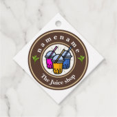 Modern Bubble Tee Milchladen Café Café Geschenkanhänger (Vorderseite)