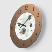 Modern Bubbles with Shiny Metallic Digits Circle Große Wanduhr (Winkel)