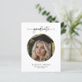 Modern Budget Foto Collage Abschluss Einladung (Stehend Vorderseite)