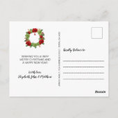 Modern Buffalo Kariert 4 Foto Collage Weihnachten Postkarte (Rückseite)