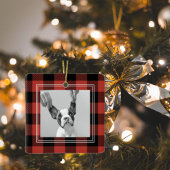 Modern Buffalo Red Kariert | Hundebahn Foto Keramikornament