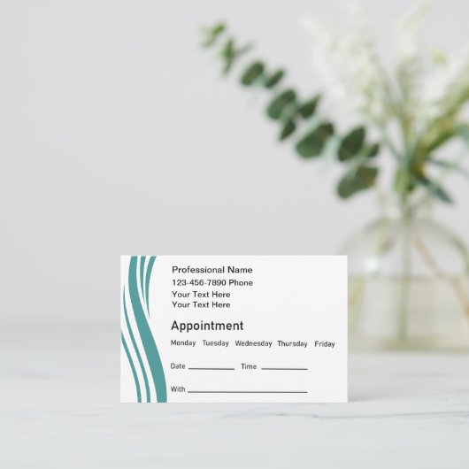 Modern Bulk Appointment Erinnerung Business Cards Terminkarte (Stehend Vorderseite)