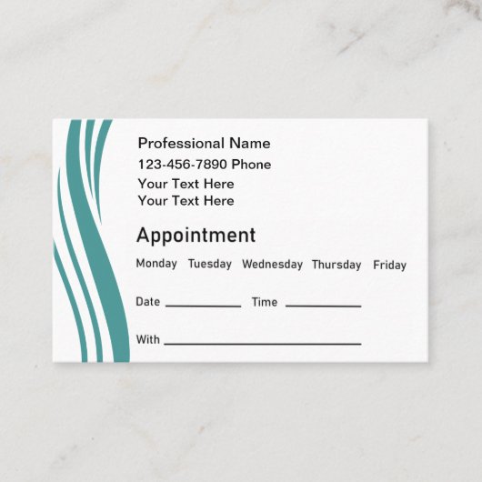 Modern Bulk Appointment Erinnerung Business Cards Terminkarte (Vorderseite)