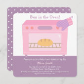 Modern Bun in the Oven Baby Shower Einladungen (Vorne/Hinten)