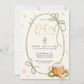 Modern Bunny Bow Egg Hunt Easter Brunch  Einladung (Vorderseite)