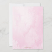 Modern Bunny Typografie Baby Dusche Chic Pink Gold Einladung (Rückseite)