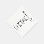 Modern Bunny Wedding Cocktail Napkins Serviette (Ecke)