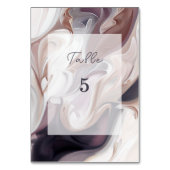 Modern Burgund Ivory Gray Elegant Tischnummer (Rückseite)