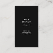 Modern Burgund Navy Blue Floral Geometrie Visitenkarte (Rückseite)