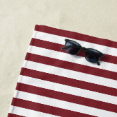 Modern Burgund Strickmuster Name Strandtuch (Beispiel)