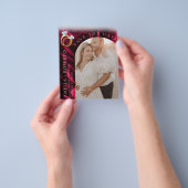 Modern Burgund Velvet Save the Date Fotokarte Flyer (Gruppe)