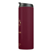 Modern Burgund Werbefirma-Logo Thermosbecher (Nach rechts gedreht)