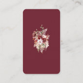 Modern Burgundy & Blush Wedding Details  Begleitkarte (Rückseite)