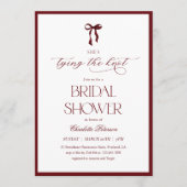 Modern Burgundy Bridal Shower Invitation Einladung (Vorderseite)