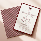 Modern Burgundy Bridal Shower Invitation Einladung