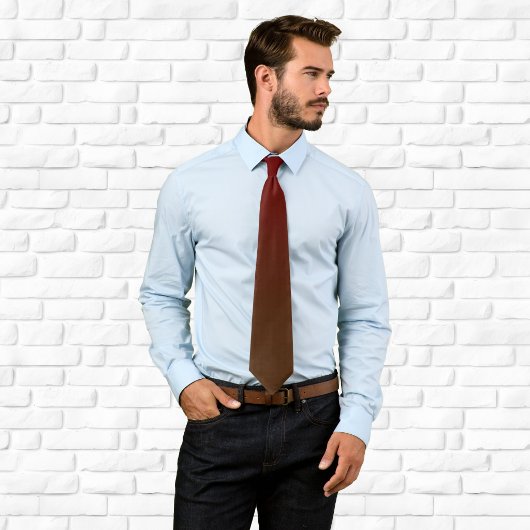 Modern Burgundy Brown Ombre Krawatte