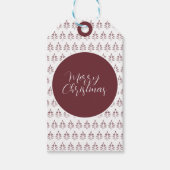 Modern Burgundy Frohe Weihnachtsbaum Geschenkanhänger (Vorderseite)
