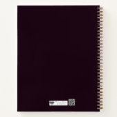 Modern Burgundy Geometric Frame Cover Notizblock (Rückseite)