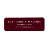 Modern Burgundy Minimalist Wedding Return Address (Vorne)