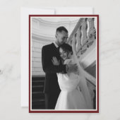 Modern Burgundy Old Money Wedding Save The Date (Rückseite)