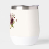 Modern Burgundy Pink Floral Watercolor Monogram (Links)