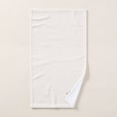 Modern Burgundy Pink Floral Watercolor Monogram Badhandtuch Set (Handtuch)