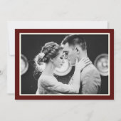 Modern Burgundy QR Code Wedding Thank You Card Einladung (Rückseite)
