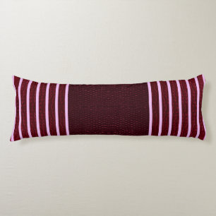 Modern Burgundy Reptile Skin & Stripe Seitenschläferkissen