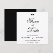 Modern Burgundy Script Ivory Bow Chic Wedding Card (Vorne/Hinten)