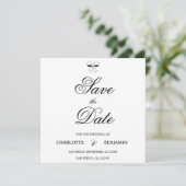 Modern Burgundy Script Ivory Bow Chic Wedding Card (Stehend Vorderseite)