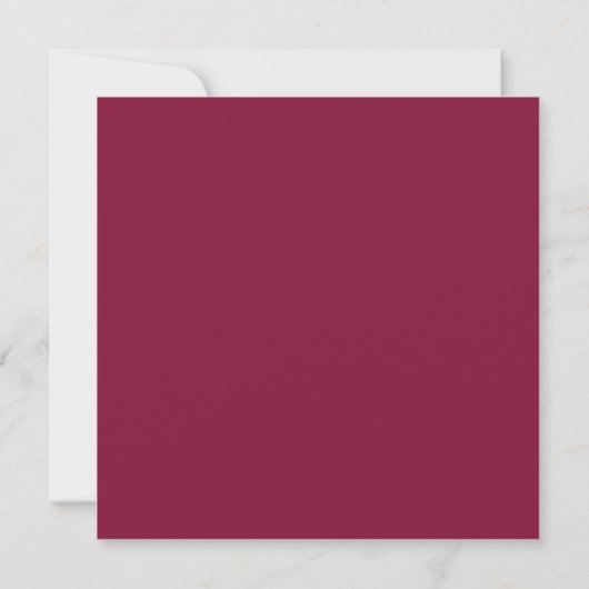 Modern Burgundy Script Ivory Bow Chic Wedding Card (Rückseite)