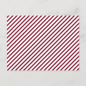 Modern Burgundy Stripes Frohe Weihnachten Postkarte (Rückseite)
