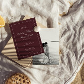Modern Burgundy Wedding Invitation Einladung