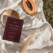 Modern Burgundy Wedding Invitation Einladung