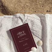 Modern Burgundy Wedding Save the Date Einladung