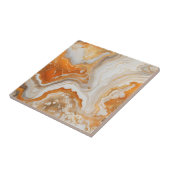 Modern Burnt Orange and Gold Liquid Marble Agate Fliese (Seite)