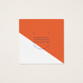 Modern Burnt Orange Earring Juwelier Display Card (Rückseite)