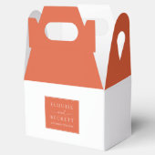 Modern Burnt Orange Geschenkschachtel (Geöffnet)