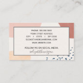 Modern Burnt Orange Pink Signature Script Visitenkarte (Rückseite)