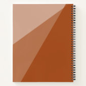 Modern Burnt Orange Terra Cotta Monogram Notizblock (Rückseite)