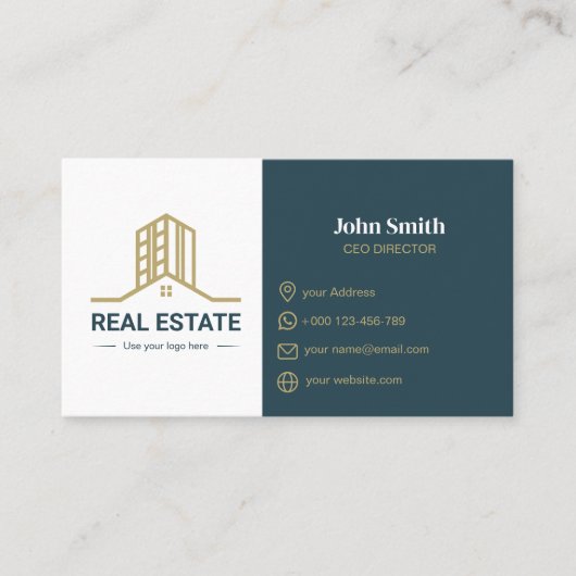 Modern Business Card for REAL ESTATE Visitenkarte (Vorderseite)