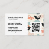 Modern Business Card – Qr code & logo Visitenkarte (Rückseite)