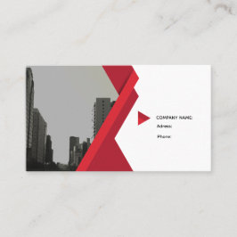 Modern Business Card Red Grey Visitenkarte