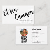 Modern Business Card with photo and Qr code Visitenkarte (Vorne/Hinten)