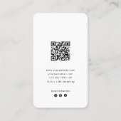 Modern Business Card with Photo & Logo Custom Visitenkarte (Rückseite)