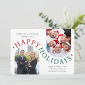 Modern Business Christmas Holiday Card Feiertagskarte (Stehend Vorderseite)