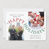 Modern Business Christmas Holiday Card Feiertagskarte (Vorderseite)